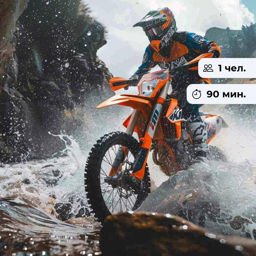 Уверенный водитель.  Урок вождения на мотоцикле у Обского моря