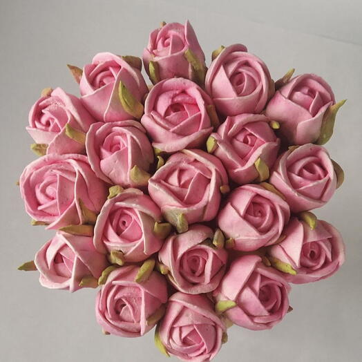 Зефирный букет малый Розовые розы