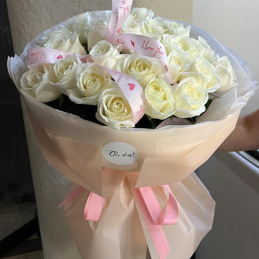 O,da! Букет белых роз «Для любимой»