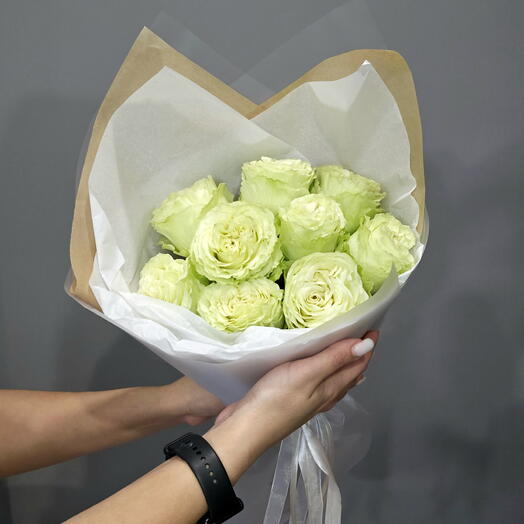 Букет из пионовидных роз Лимонад