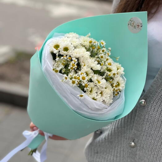 Букет ромашек 🌼 Букет с сантини и кустовой ромашкой 🤍Ромашки