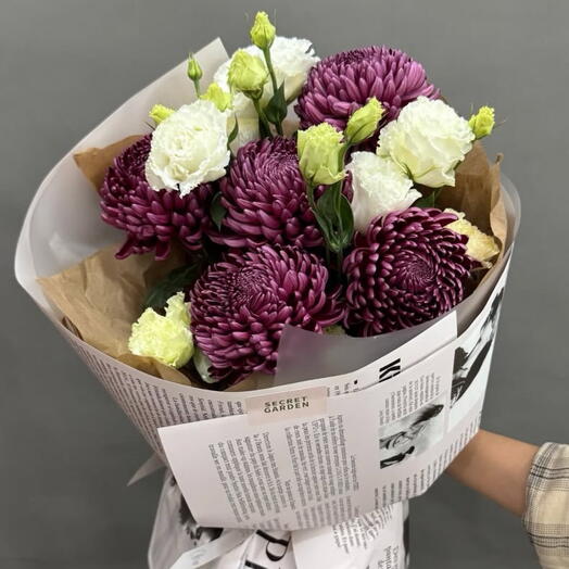 Бигуди и эустома