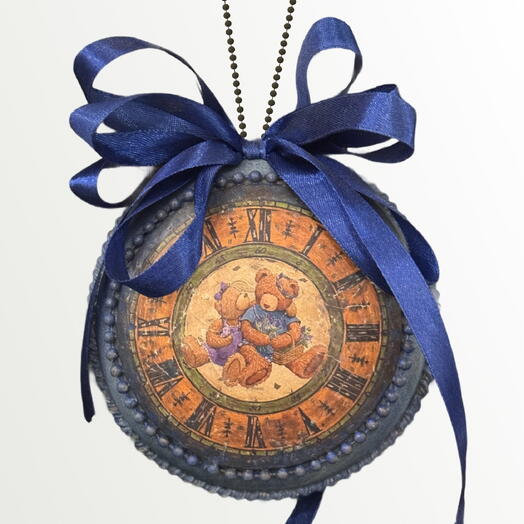 Винтажная ёлочная игрушка-медальон в подарок, декор под старину