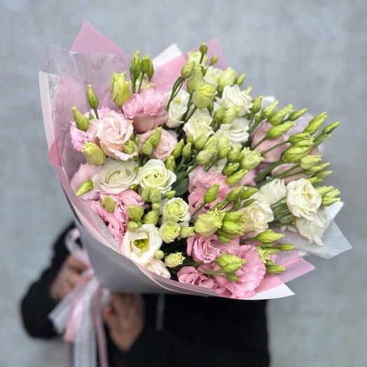 Нежная эустома микс 15 штук 🩷💕 для любимой девушки ♥️ на День рождение 🌸