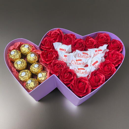 Сладкий Подарок из конфет Раффаэлло и Ферреро Роше
