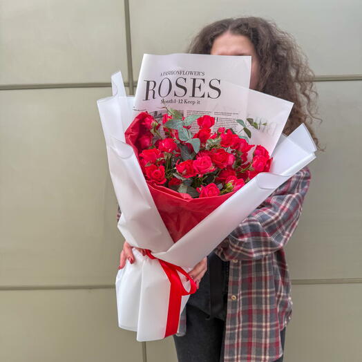 Роза кустовая черри Хеопс + сладкий подарок 🎁
