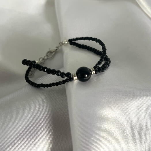 Браслет из шпинели с агатом