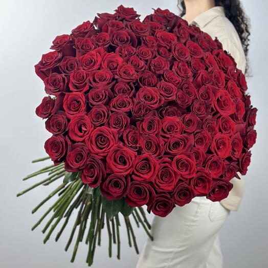 Букет из 101 премиальной красной розы 🌹