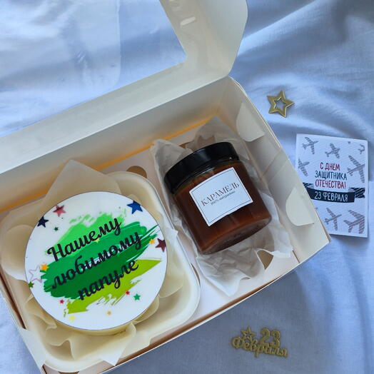 Бенто-торт и карамель для папы на 23 февраля