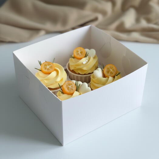 Cupcakes с цитрусом, 4 штуки