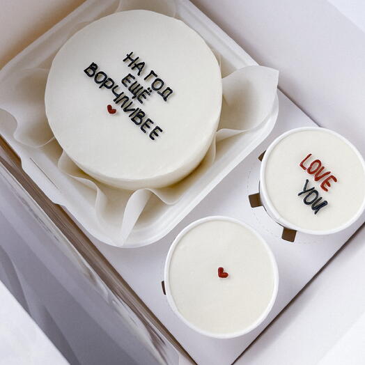 Набор бенто торт 500 гр. и тортик в стакане cake to go по 110 гр