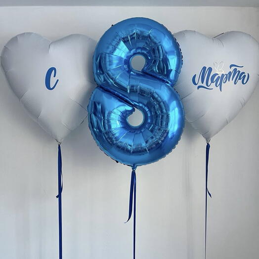 8 марта в синем