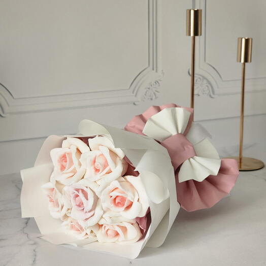 Букет роз из маршмеллоу