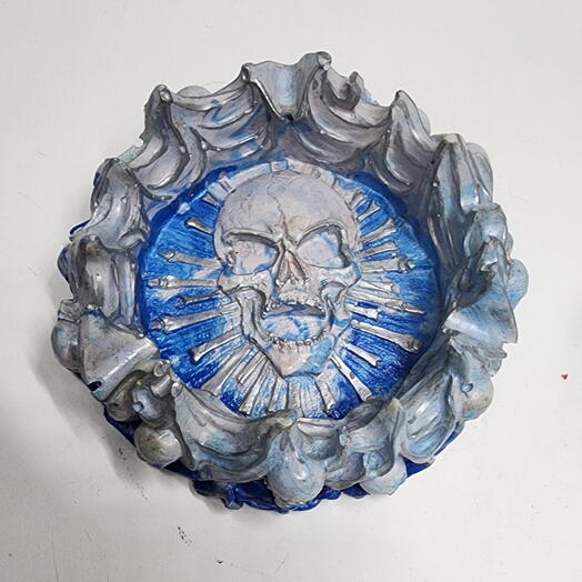 Пепельница-черепок "50 оттенков синего"