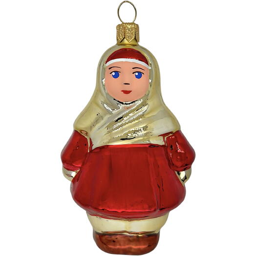 Ёлочная игрушка "Девочка в платке" (Ёлочка)