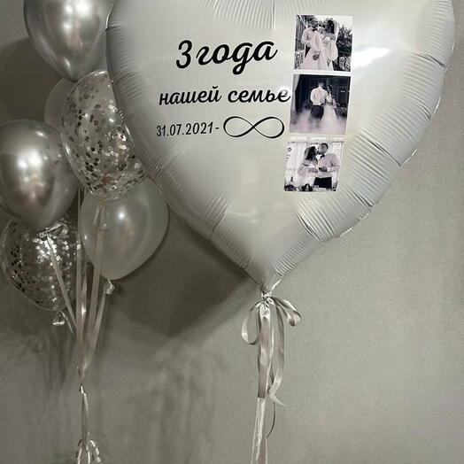 Сердце и фонтан на юбилей свадьбы