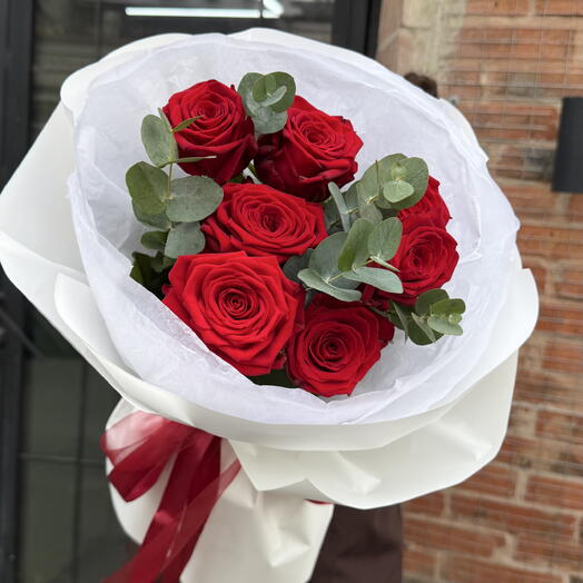 Красные розы 50 см