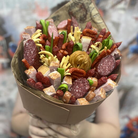 Букет из копченых колбасок