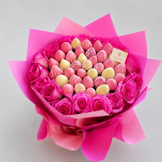 Букет из клубники в шоколаде «Pinklove»