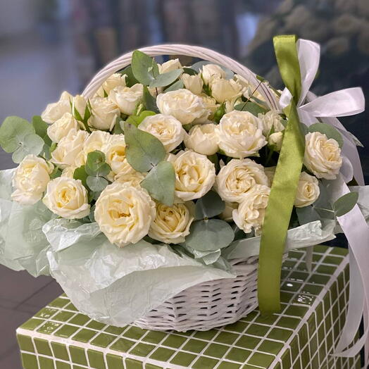 корзина с розой