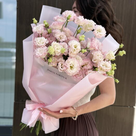 🎀Шикарные розовые сезонные эустомы в букете