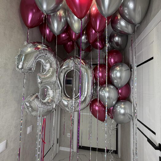Воздушные шары 30 лет