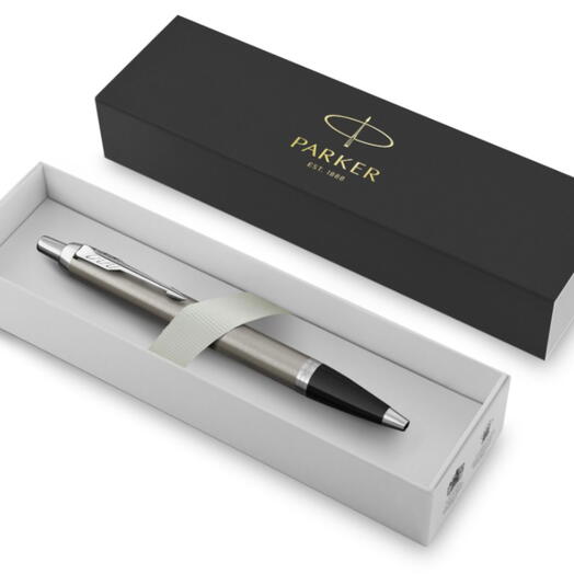 Шариковая ручка Parker IM Essential Stainless Steel CT подарок женщине, мужчине, коллеге, руководителю, другу