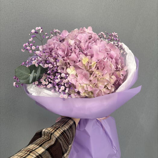 Гортензия премиум с гипсофилой 💜