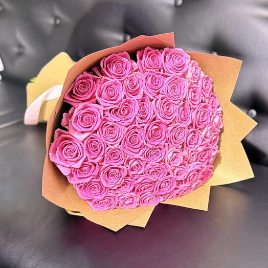 Розовые розы аква 39шт
