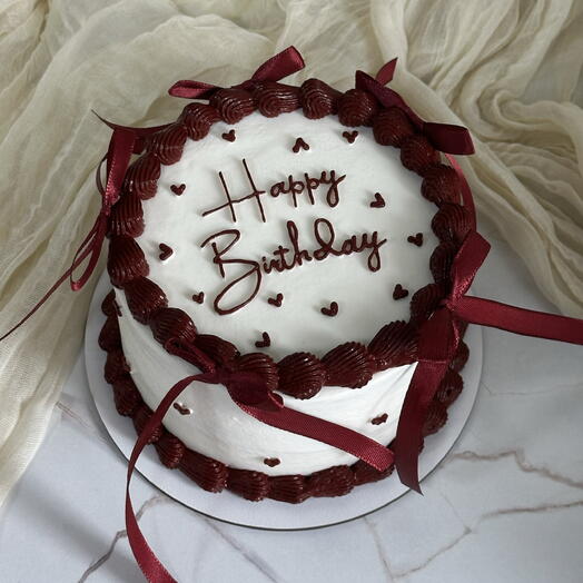 Бенто торт в стиле ламбет с надписью «Happy Birthday» в подарок подруге, сестре, девушке, жене