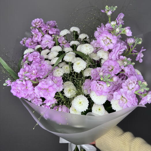 Букет с ароматной маттиолой 💕