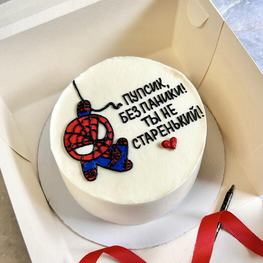 Бенто торт 500г «Пупсик, без паники! Ты не старенький_Паук»