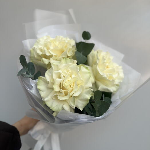 Букет Белое облако🌸 Роза французская / белые розы / цветы Уфа/ доставка цветов Уфа/