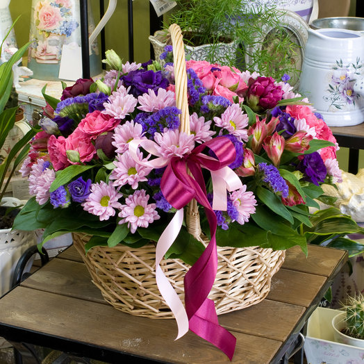 Cesta de flores "la Belleza en la armonía"