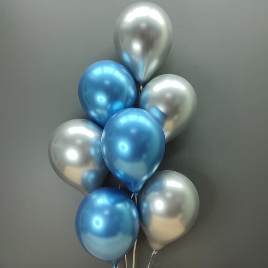 7 helium balloons