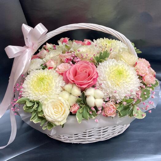 Корзина с цветами🌸