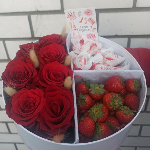 Boxeo "chuleta" con fresas y Raffaello