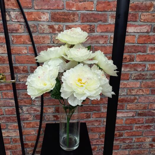 Bouquet artificial Peony large white