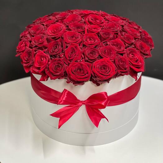 51 roses in a box