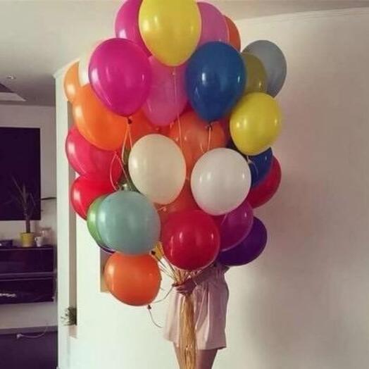25 colorful balloons