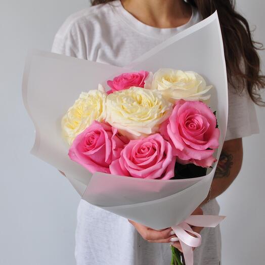 Fragrant and peony-shaped roses, 7 pieces