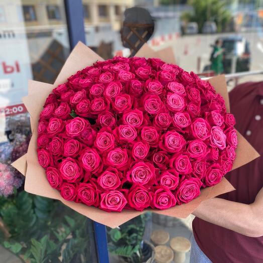 Ramo de rosas carmesí 89pcs