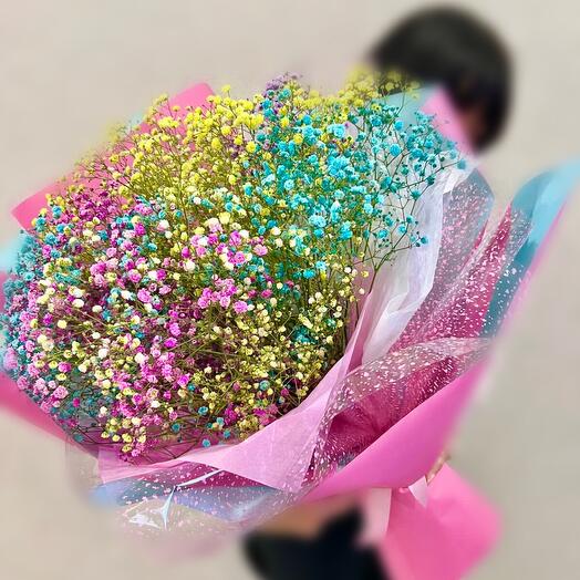 🌸Букет Гигант из Радужной гипсофилы
