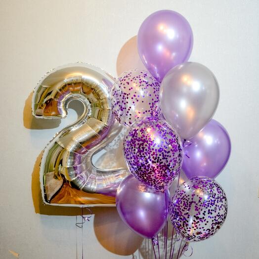 Set of 11 "Violet" balls
