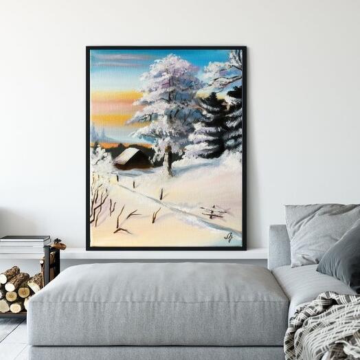 Zimushka como un regalo para mamá abuela colega pinturas al óleo
