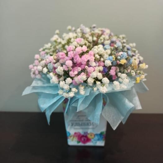 Gypsophila arcoíris con deseos