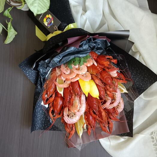 Букет из раков с креветками