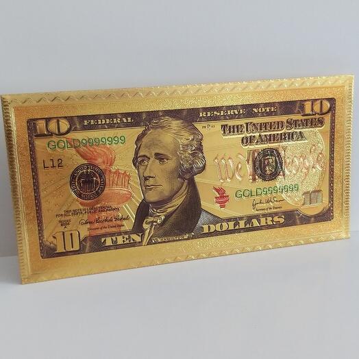 Sobre de dinero / tarjeta de regalo "$ 10", 18 × 9 cm