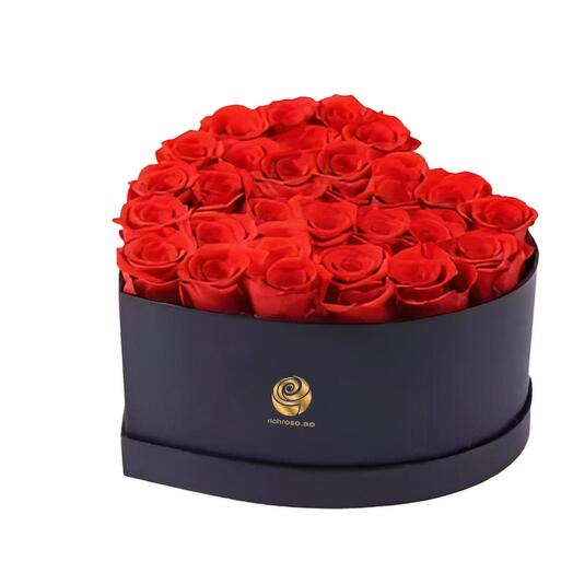 Alicia - 30 Red Roses in Heart Box