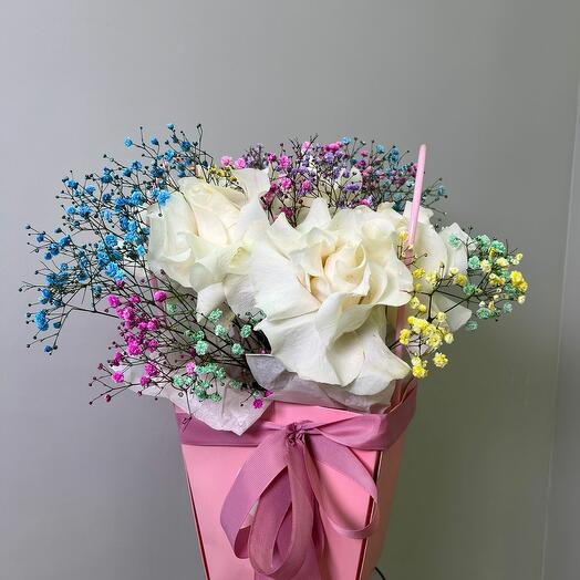 Французские розы в коробке 🌹